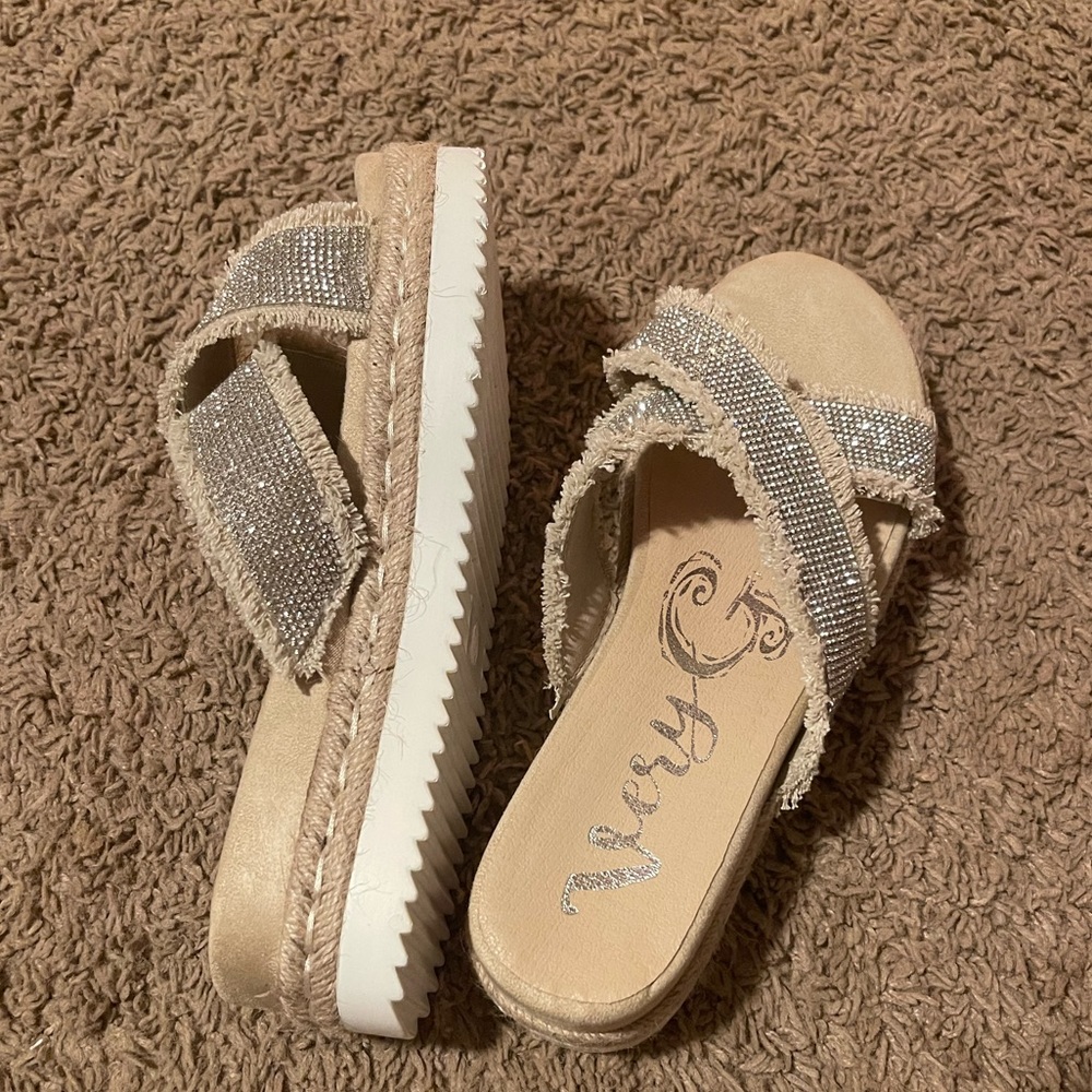 Embellished platform sandals